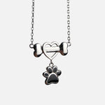 Delicate Stainless Steel Dog Paw Pendant