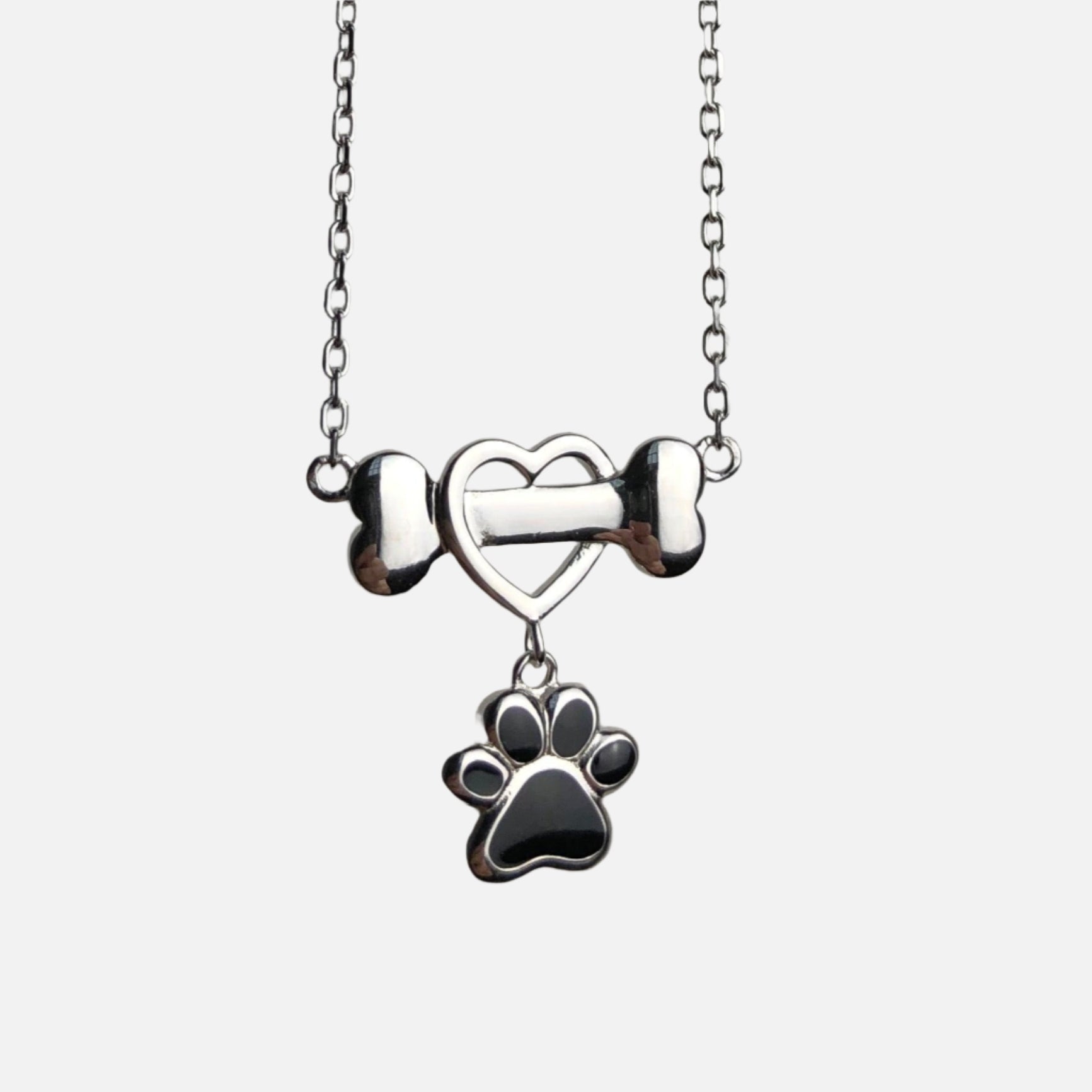 Delicate Stainless Steel Dog Paw Pendant
