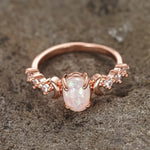 Moonlit Opal Ring with Celestial Sparkle