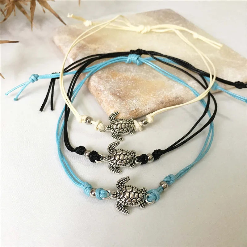 Sea Turtle Leather Anklet