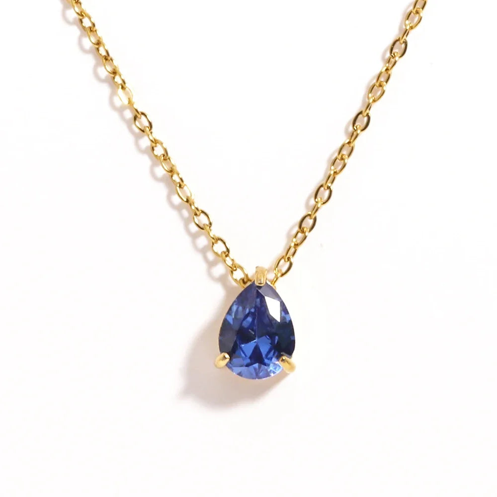 Crystal Drop Birthstone Necklace