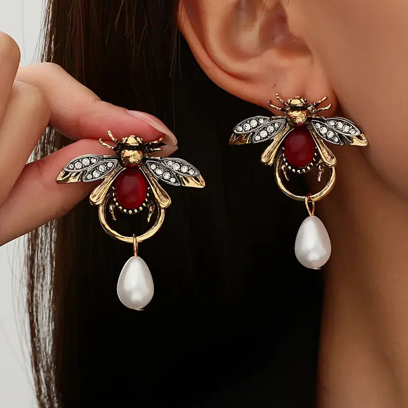 Vintage Bee Earrings