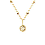 Delicate Birthstone Beaded Necklace