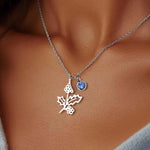 Personalized Birthstone & Birth Flower Necklace