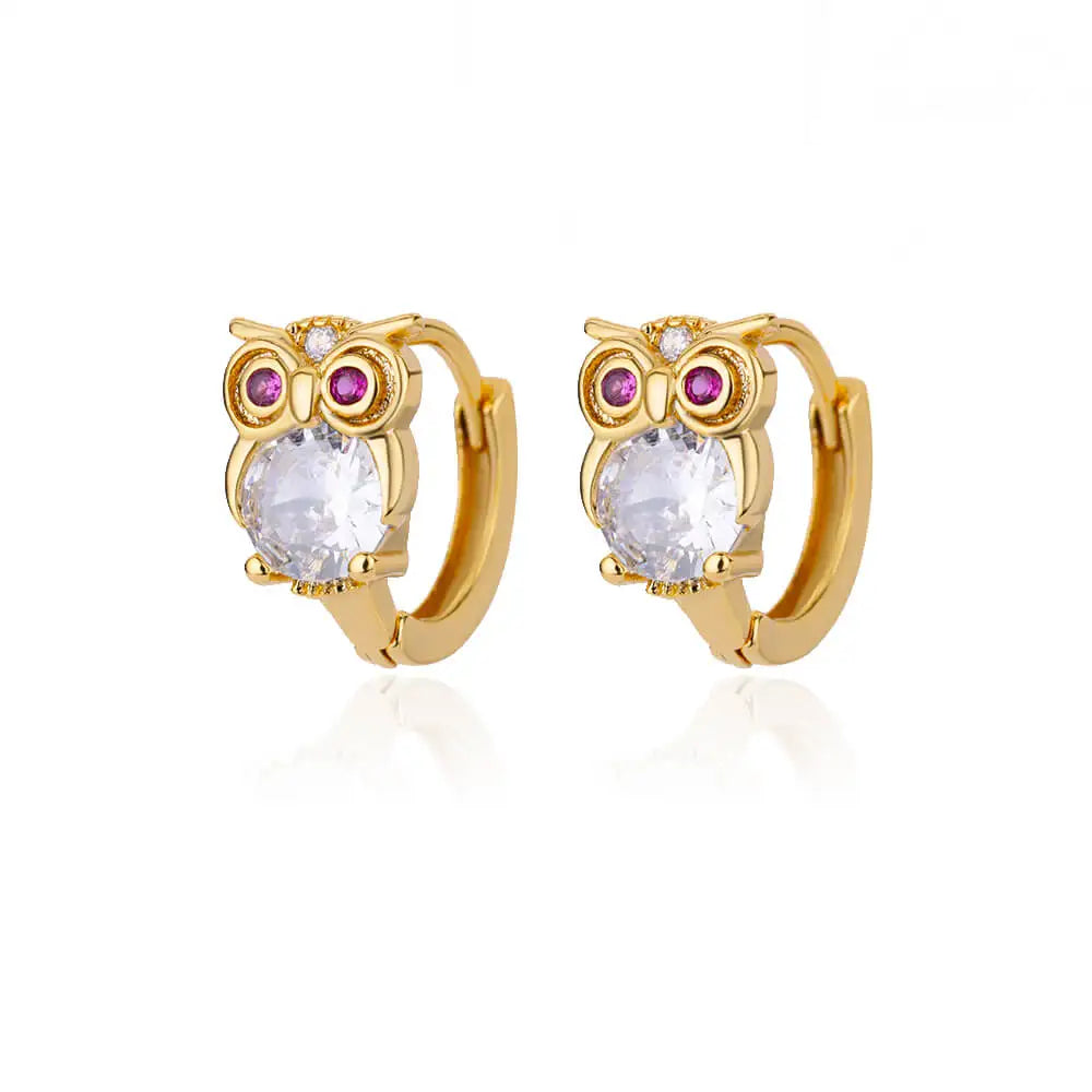 Crystal Dieren Hoop Earrings