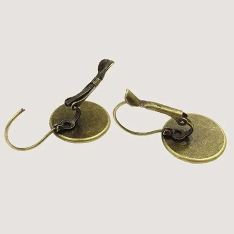Vintage Blue Ekster Glasdome Earrings