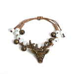Handmade Ceramic Fawn Charm Bracelet