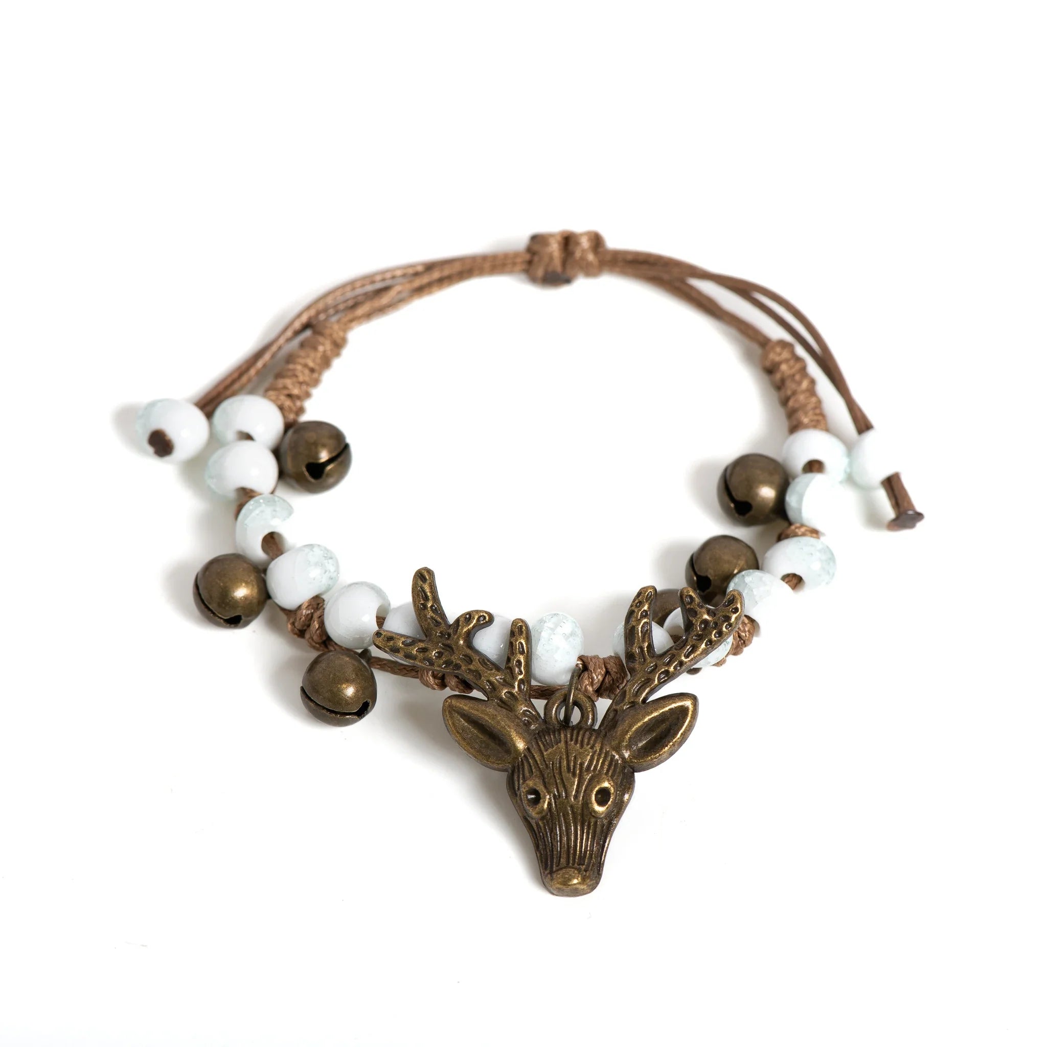 Handmade Ceramic Fawn Charm Bracelet