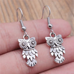 Vintage Owl Bohemian Drop Earrings