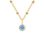 Delicate Birthstone Beaded Necklace