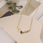 Antler Necklace with Delicate Heart Charm