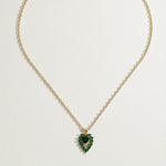 Matylda Emerald Heart Necklace