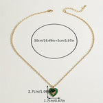 Matylda Emerald Heart Necklace