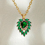 Matylda Emerald Heart Necklace