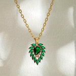 Matylda Emerald Heart Necklace