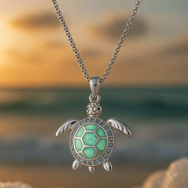 Turtle Turquoise Opal Necklace
