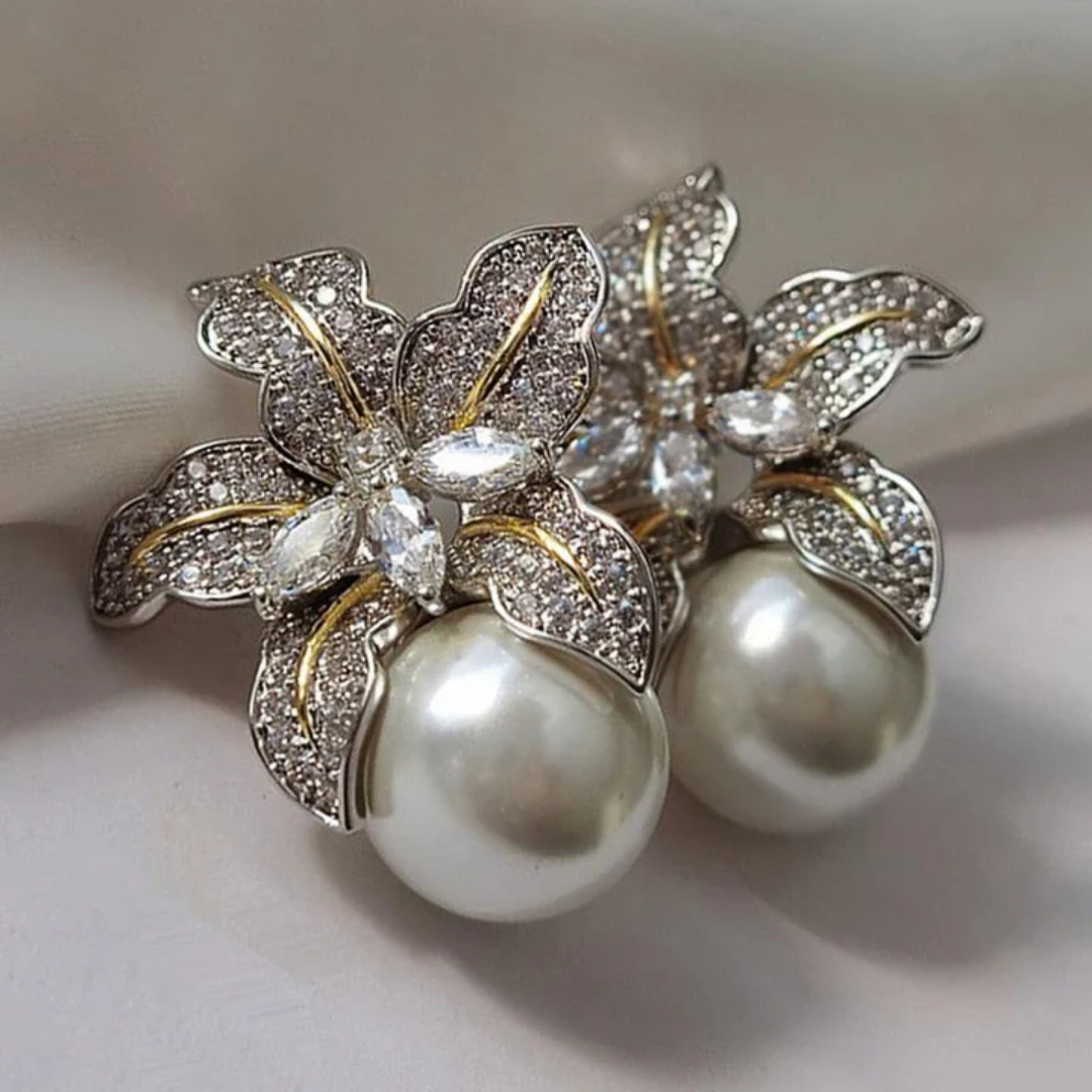 Floral Daisy Drop Earrings