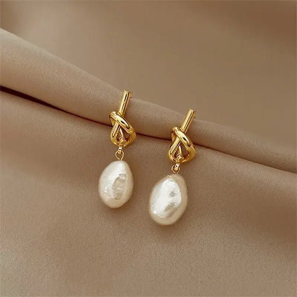 Golden Baroque Daisy Drop Earrings