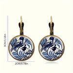 Vintage Blue Ekster Glasdome Earrings