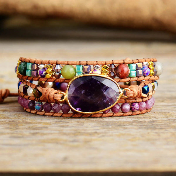 Amethyst & Lepidoliet Bracelet