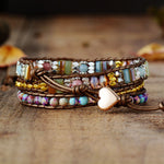 Rhodonite & Jasper Wrap Bracelet