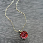 Vintage Red & Gold Necklace