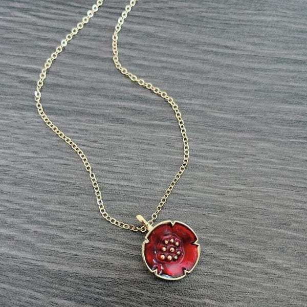 Vintage Red & Gold Necklace