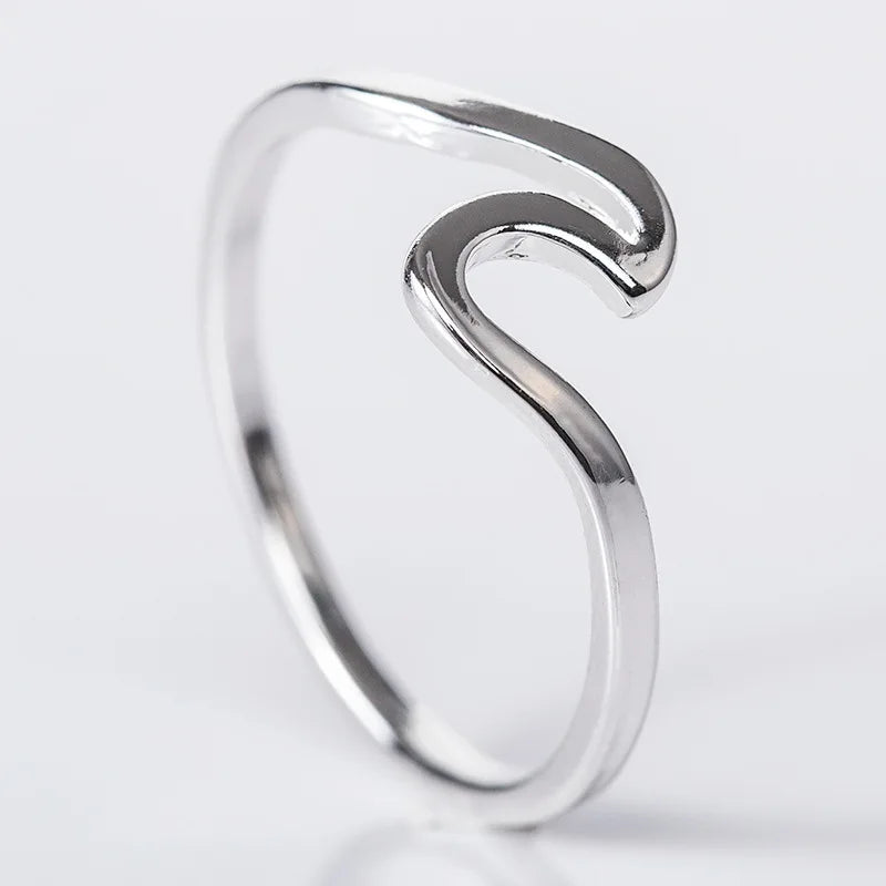 Ocean Wave Ring — Stainless Steel