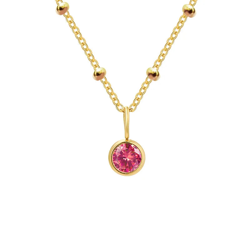 Delicate Birthstone Beaded Necklace