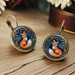 Fantastische Dieren Glass Dome Earrings