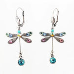 Elegant Engraved Dragonfly Earrings