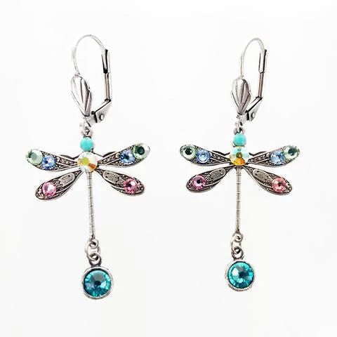 Elegant Engraved Dragonfly Earrings