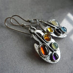 Multicolour Stone Drop Earrings