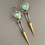 Green Hars Stone Boho Ethnic Earrings