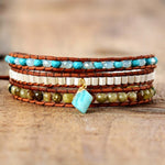Amazonite Drop Wrap Bracelet