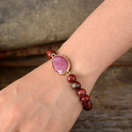 Red Jasper Beaded Bracelet