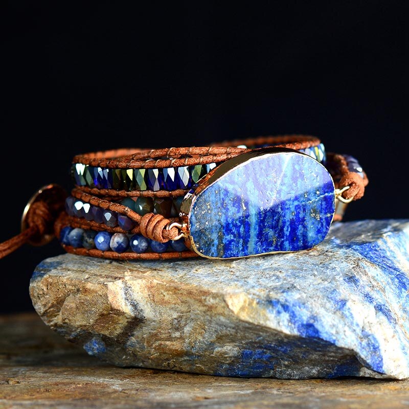 Lapis Lazuli Beschermende Wrap Bracelet