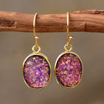 Druzy Opal Drop Earrings