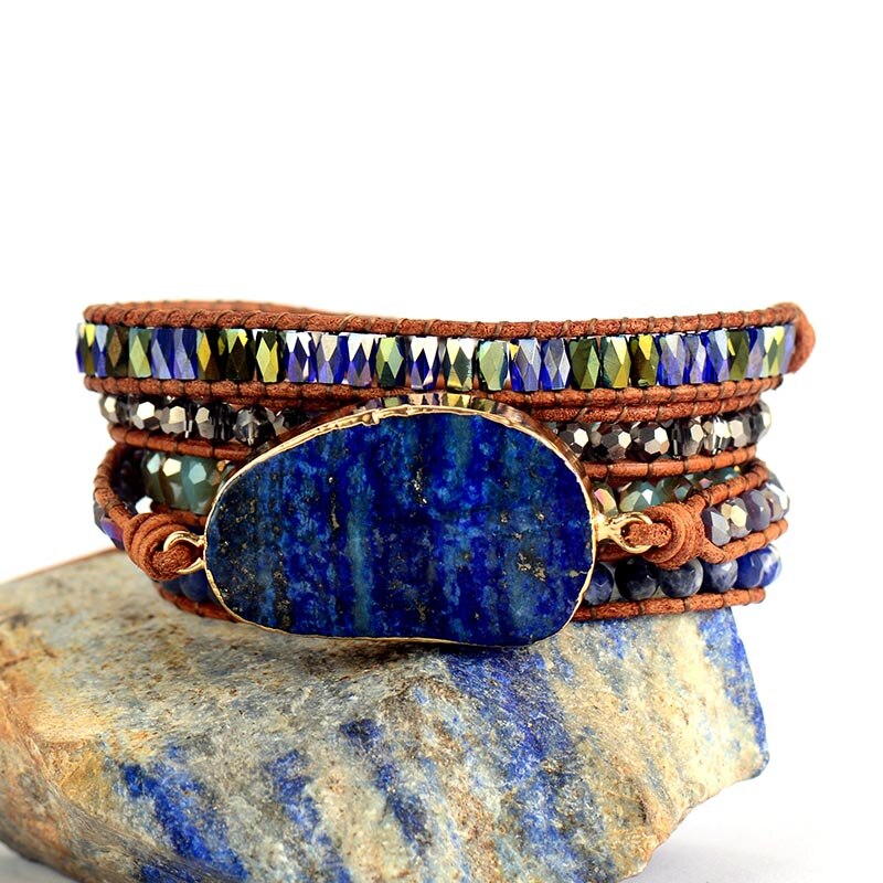Lapis Lazuli Beschermende Wrap Bracelet