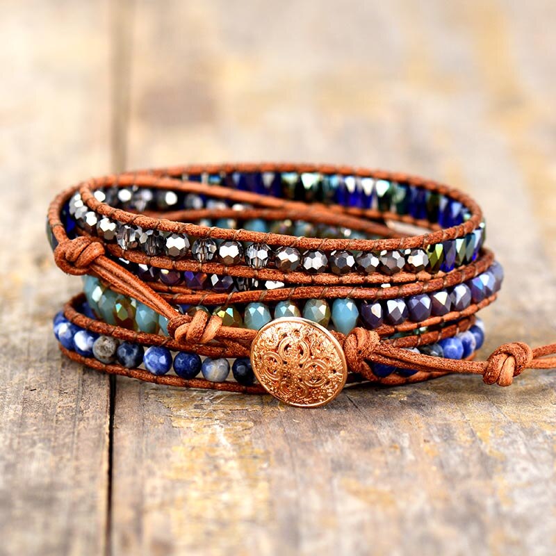 Lapis Lazuli Beschermende Wrap Bracelet
