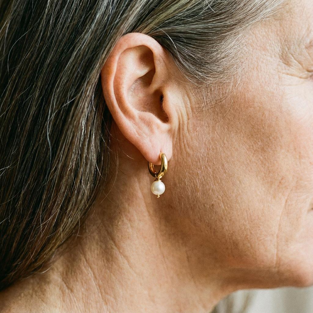 Petite Gold-Plated Pearl Earrings