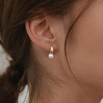 Petite Gold-Plated Pearl Earrings
