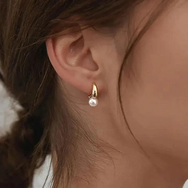 Petite Gold-Plated Pearl Earrings