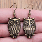 Vintage Owl Bohemian Drop Earrings