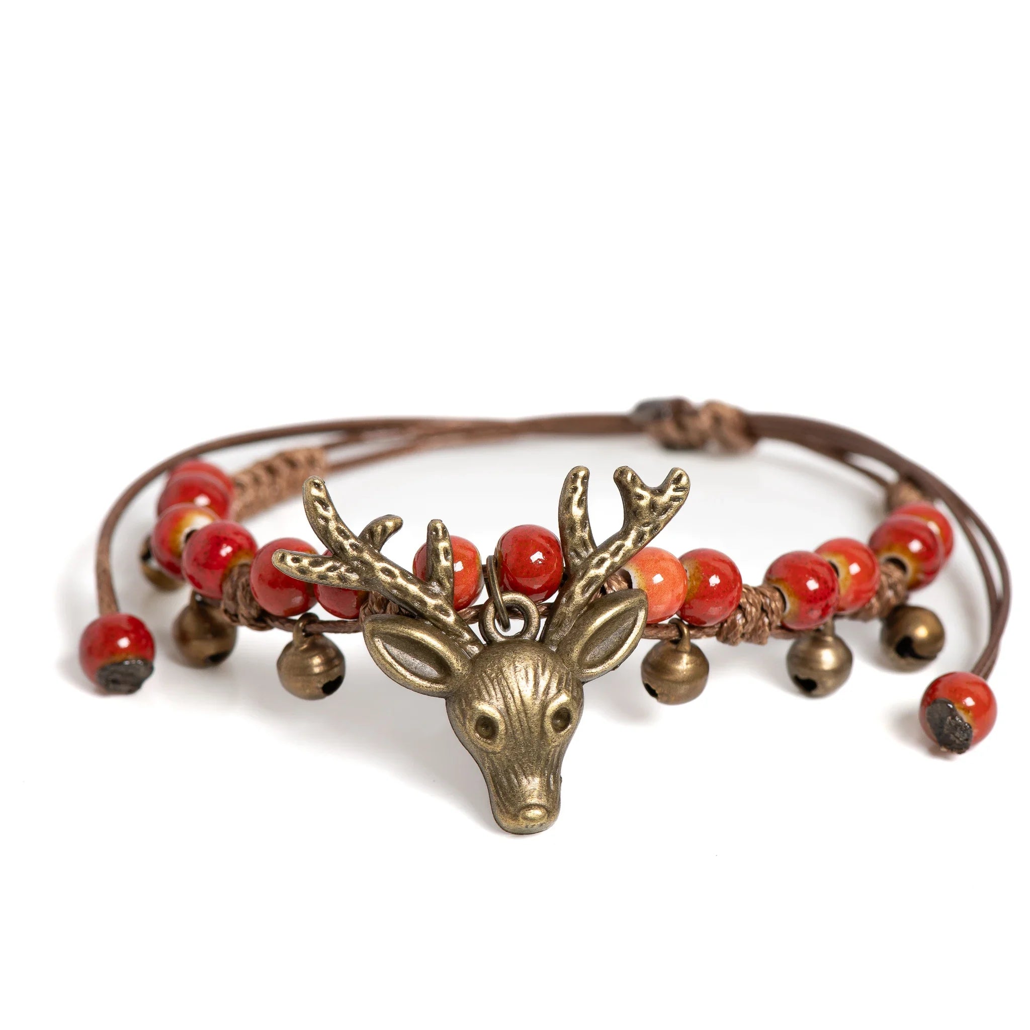 Handmade Ceramic Fawn Charm Bracelet
