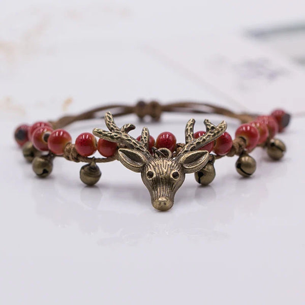 Handmade Ceramic Fawn Charm Bracelet