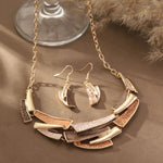 Geometric Enamel Necklace & Earrings Set