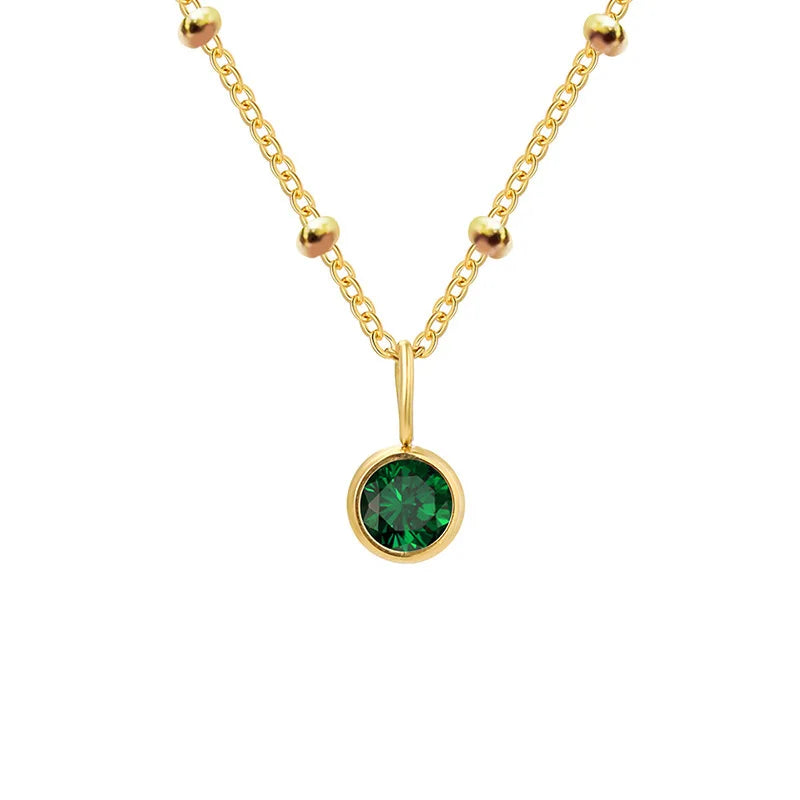 Delicate Birthstone Beaded Necklace