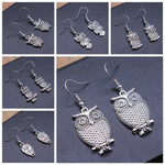 Vintage Owl Bohemian Drop Earrings