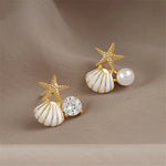 Kust Droom Starfish Pearl Earrings